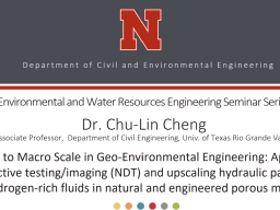 Environmental and Water Resources Engineering Seminar Series: April 29th 