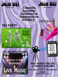 On-campus art gallery, film screening, and concert to be held on May 13th 