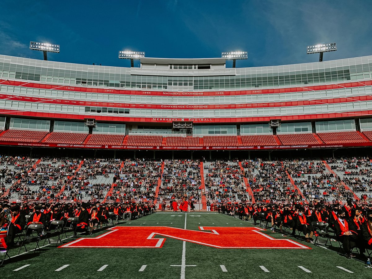 Commencement in Memorial Stadium