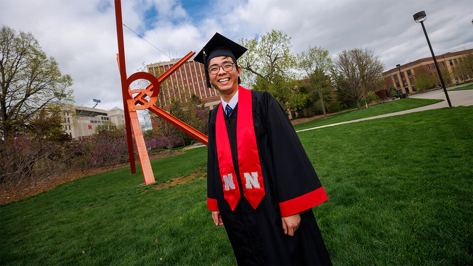 Craig Chandler | University Communication Jun Yi Goh, a double-major in history and global studies from Malaysia, will soon join his mother and two uncles as University of Nebraska–Lincoln alumni.