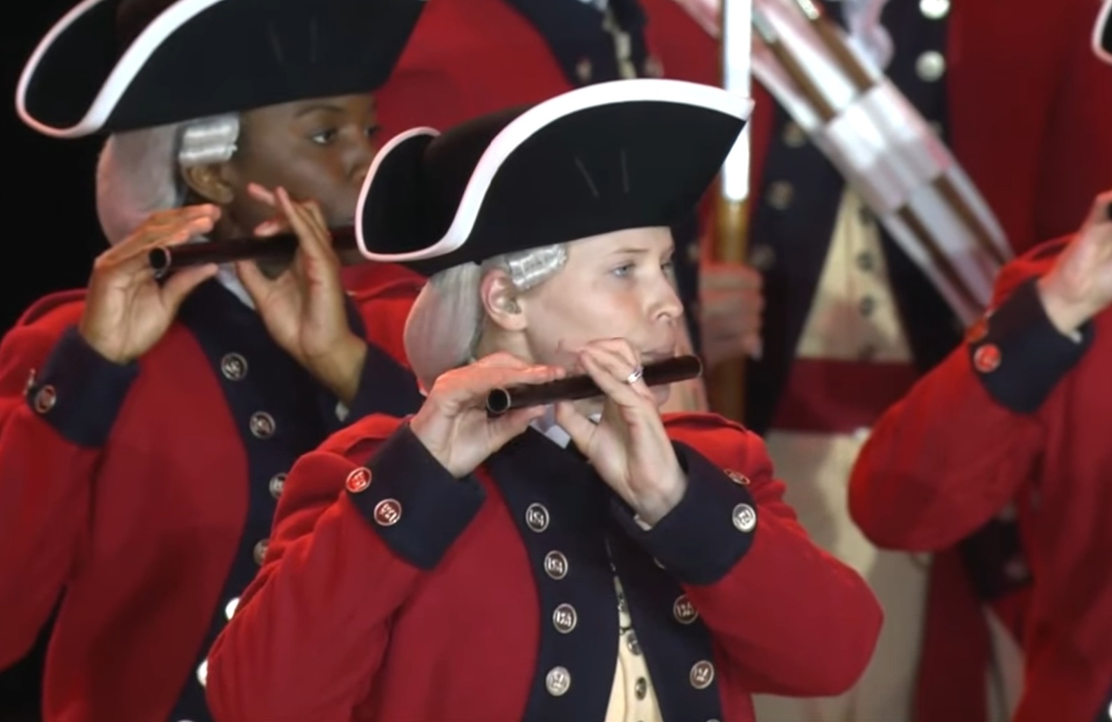 Staff Sergeant Katie Rice Rogers is a fife instrumentalist with the Army's Old Guard Fife and Drum Corps.