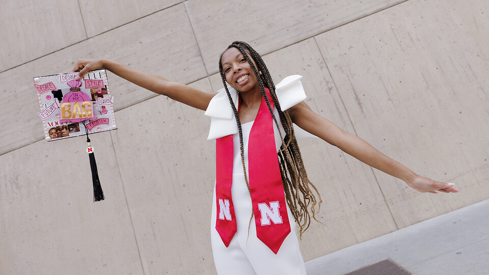 Omaha's Cherish Perkins graduated May 14 with a degree focused on fashion merchandising. She also has earned minors in international studies, art and business.