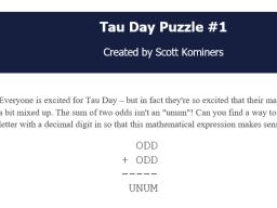 Tau Day Puzzle #1