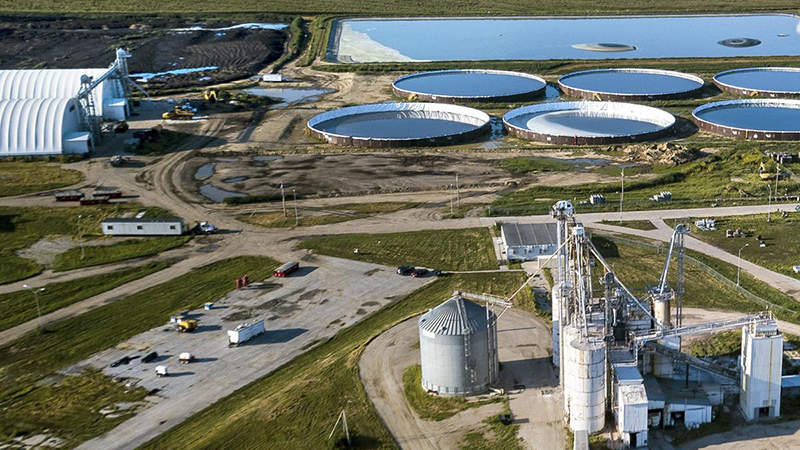 An aerial view of AltEn plant is seen in this photo taken in August 2021 in Mead.