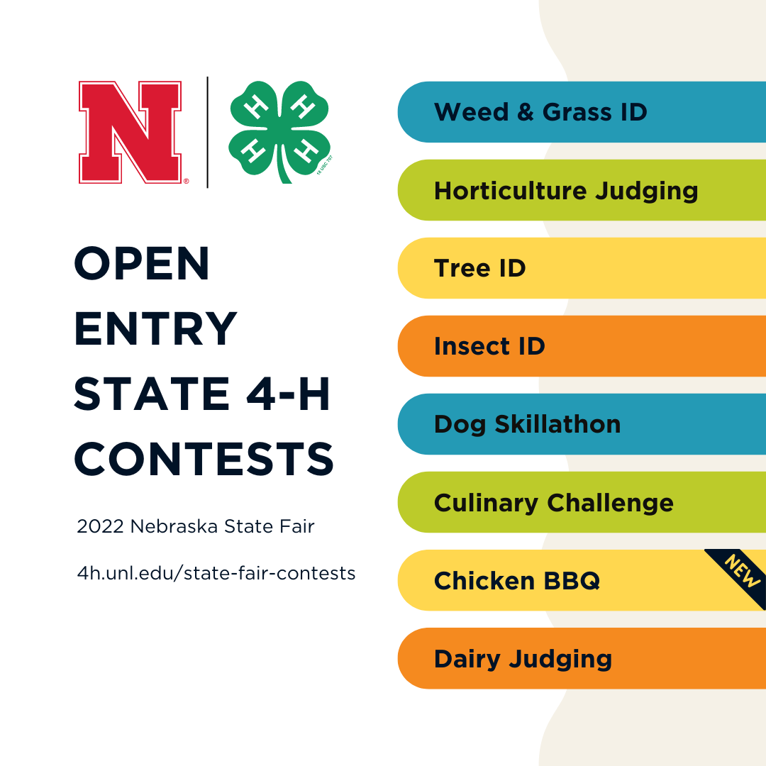State Fair Contests Entry Deadline Aug. 10 Announce University of