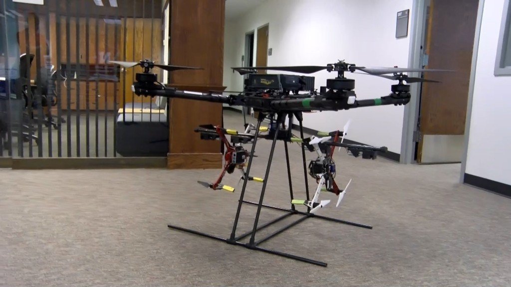 A drone in the Schorr Center.