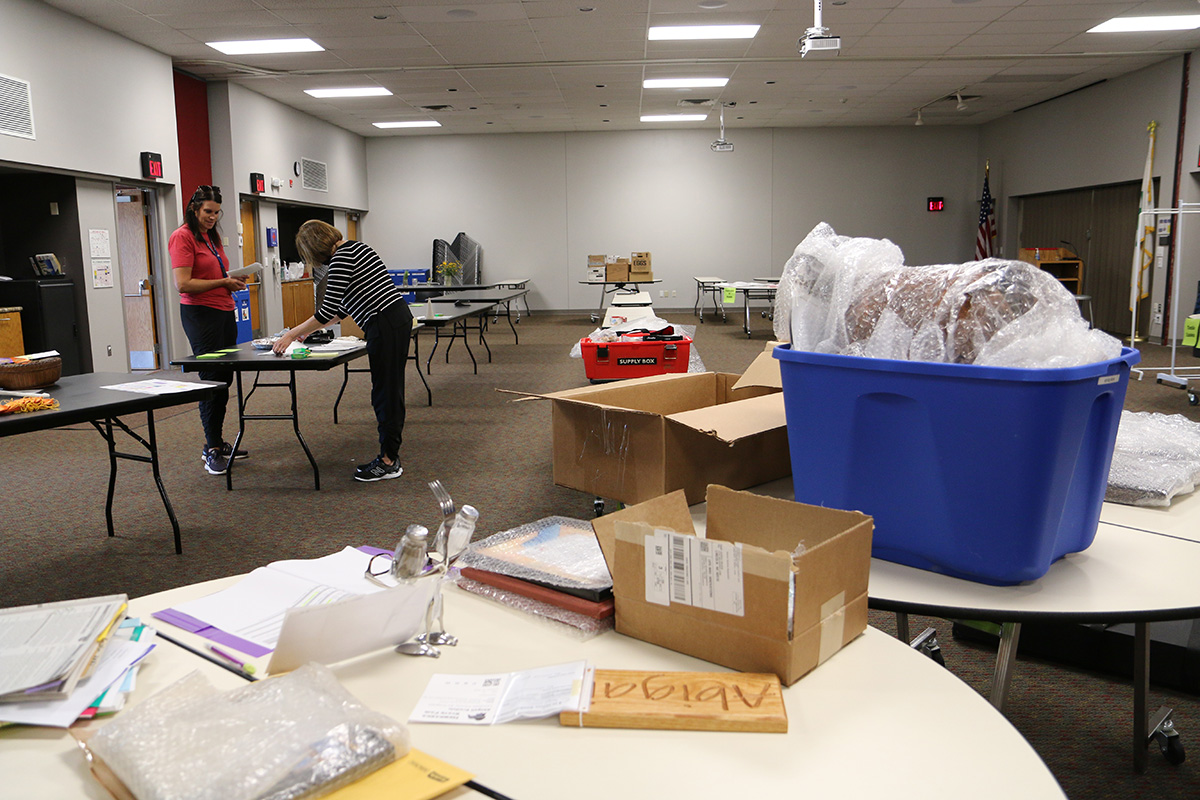 4-H exhibits being brought to  Extension office for 2021 Nebraska State Fair.