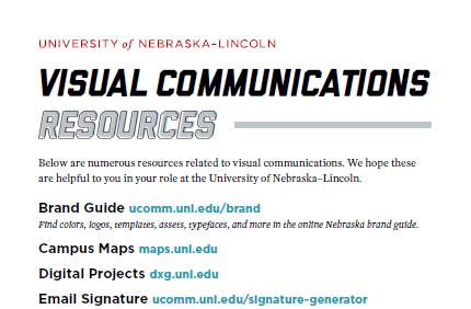 Preview of the Visual Communications Resources Checklist