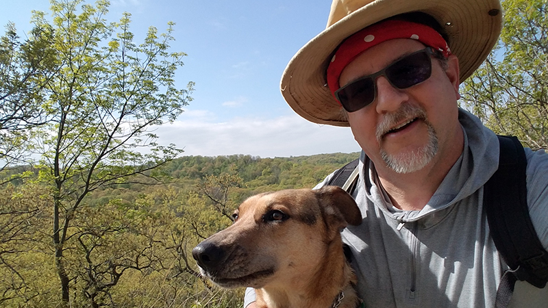Mark Mesarch and Dakota at Indian Caves State Park