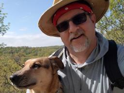 Mark Mesarch and Dakota at Indian Caves State Park