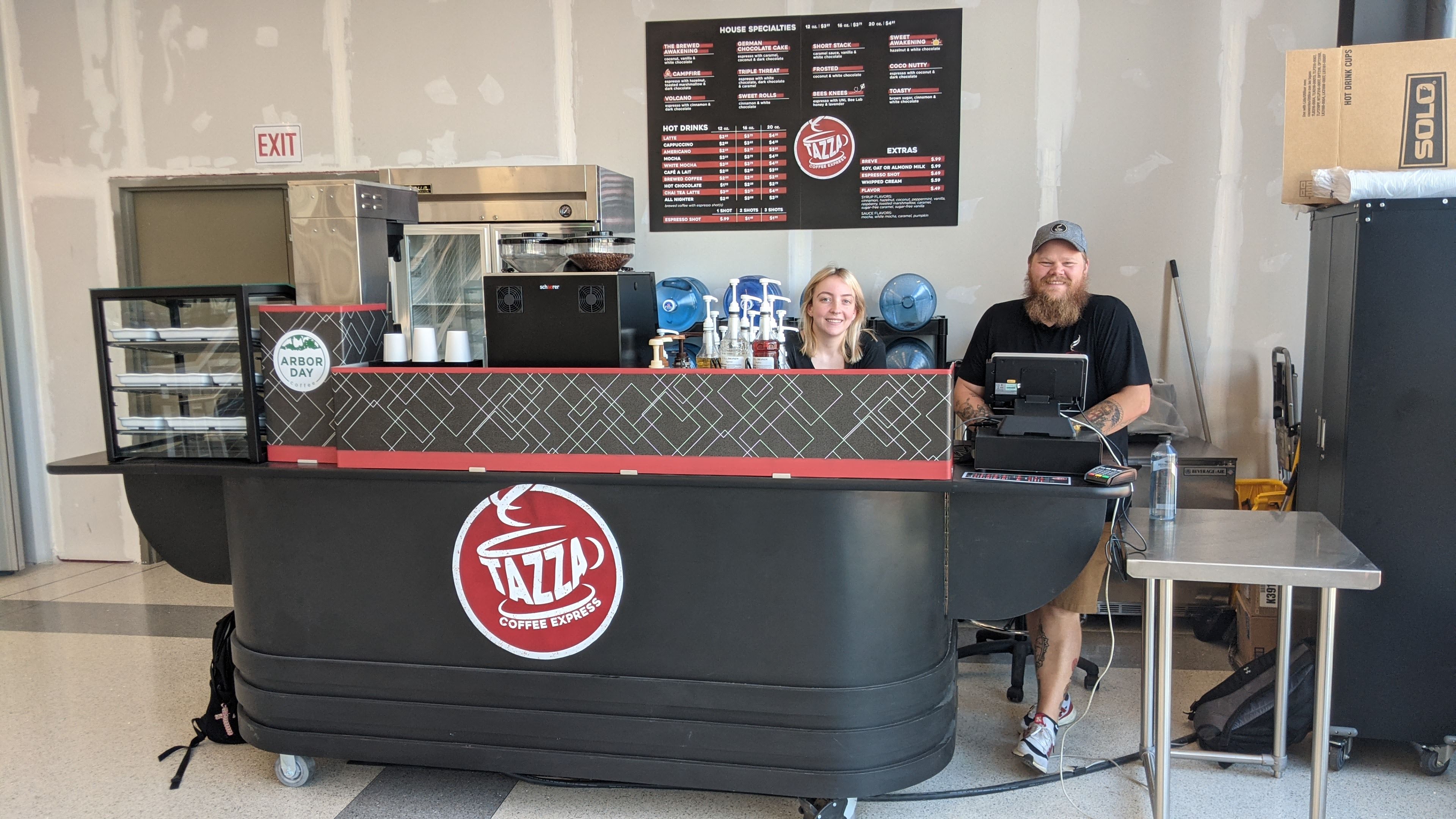 The Tazza Coffee Express on first floor of the Engineering Research Center is open Monday through Friday from 8 a.m. to 1 p.m.