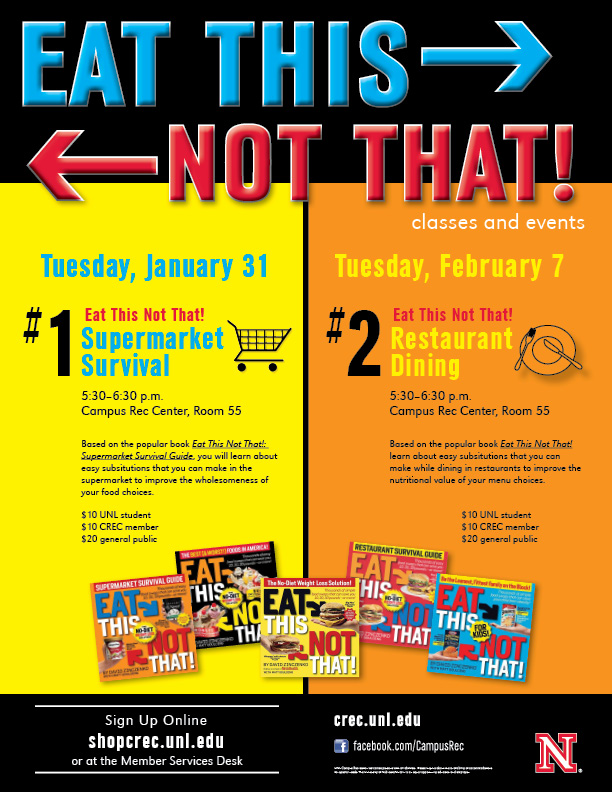 Eat This, Not That! events on Jan. 31 & Feb. 7