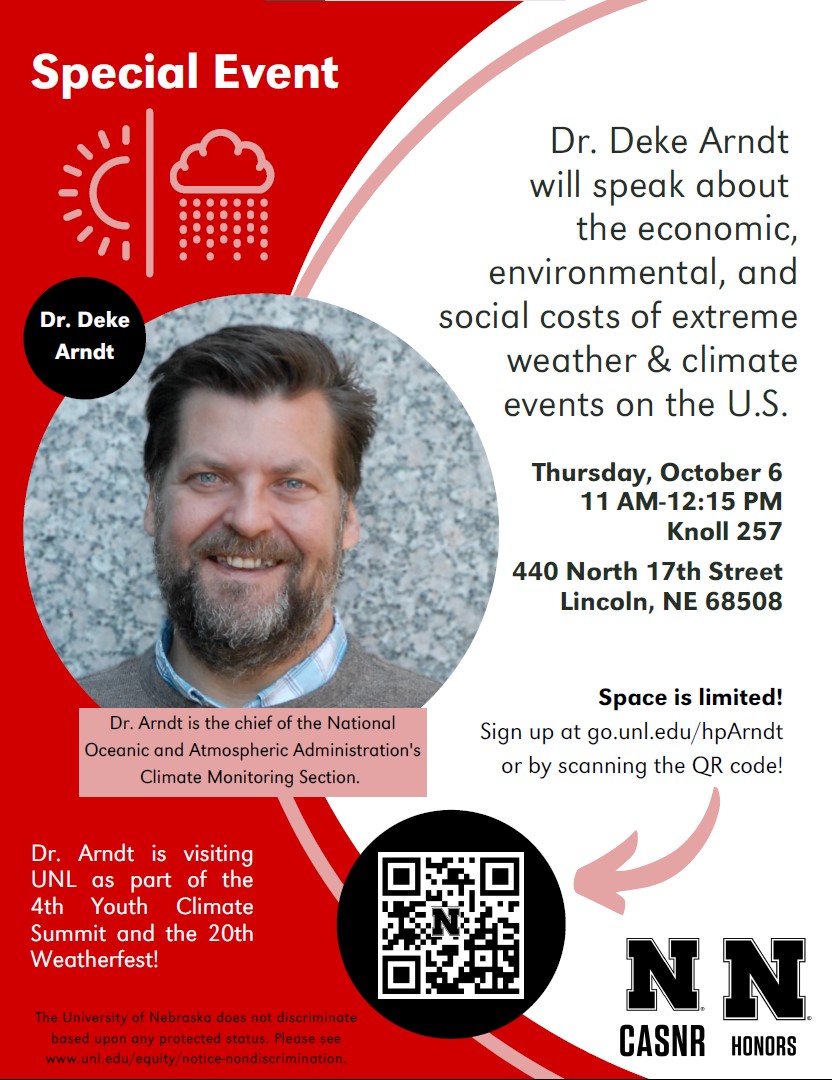 Talk by Dr. Deke Arndt, Chief of the NOAA Climate Monitoring Section