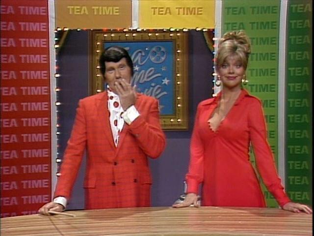 Teresa Ganzel with Johnny Carson in a Tea Time Movies with Art Fern sketch on "The Tonight Show." Ganzel and Omaha native and comedian Pat Hazell will present the Carson Lecture on Oct. 30. Courtesy photo.