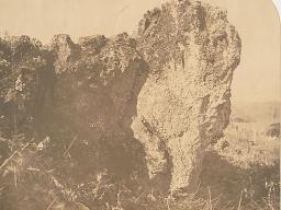 Carleton Watkins, “Rancho San Antonio Rock Outcropping, Exhibit no. 6” (1861). Salted paper print. Courtesy of The Bancroft Library, UC Berkeley, BANC PIC 19xx.096:06—ffALB. 