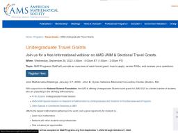 Looking for travel support for the Joint Mathematics Meetings?