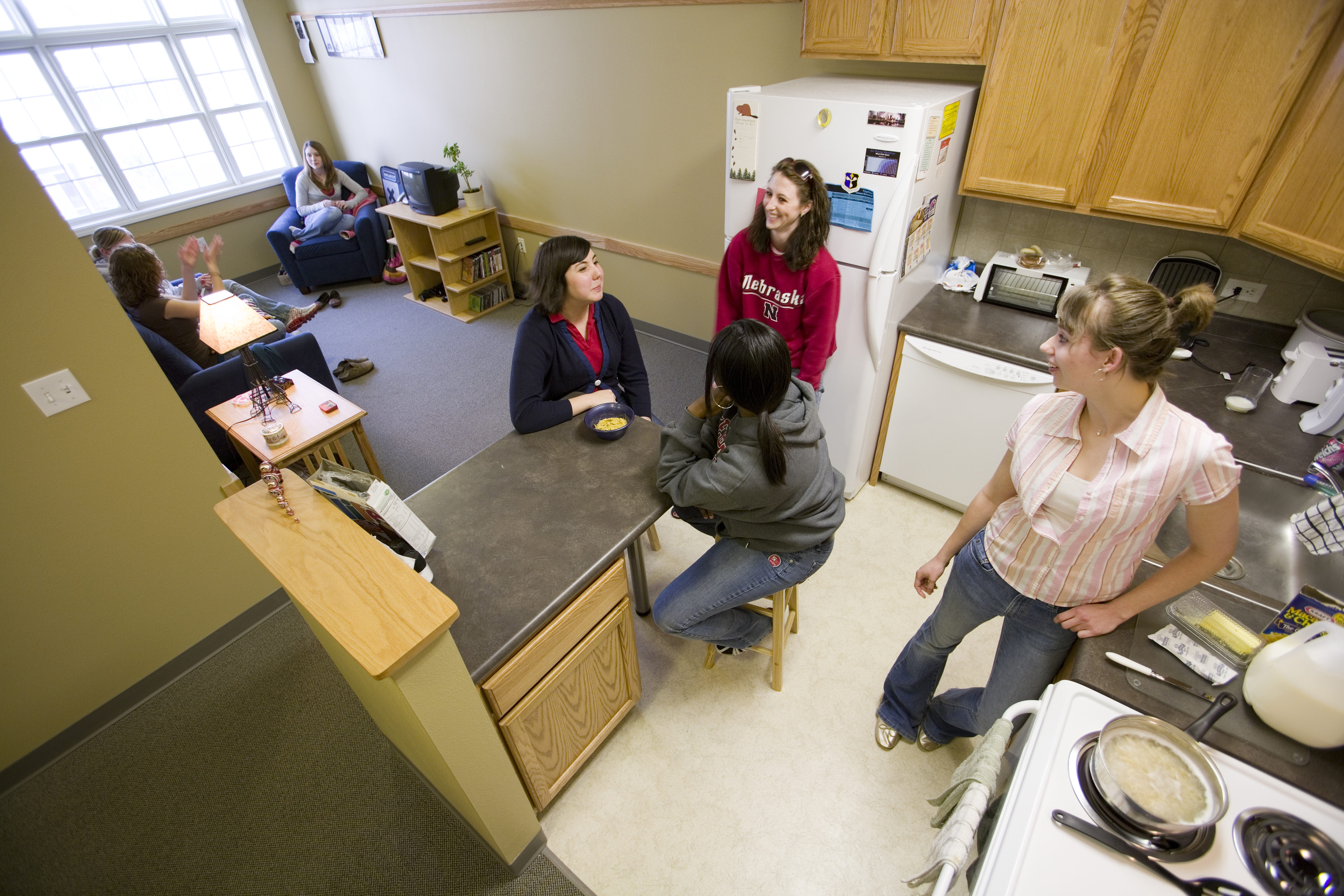 Apartment-style living on campus at UNL.