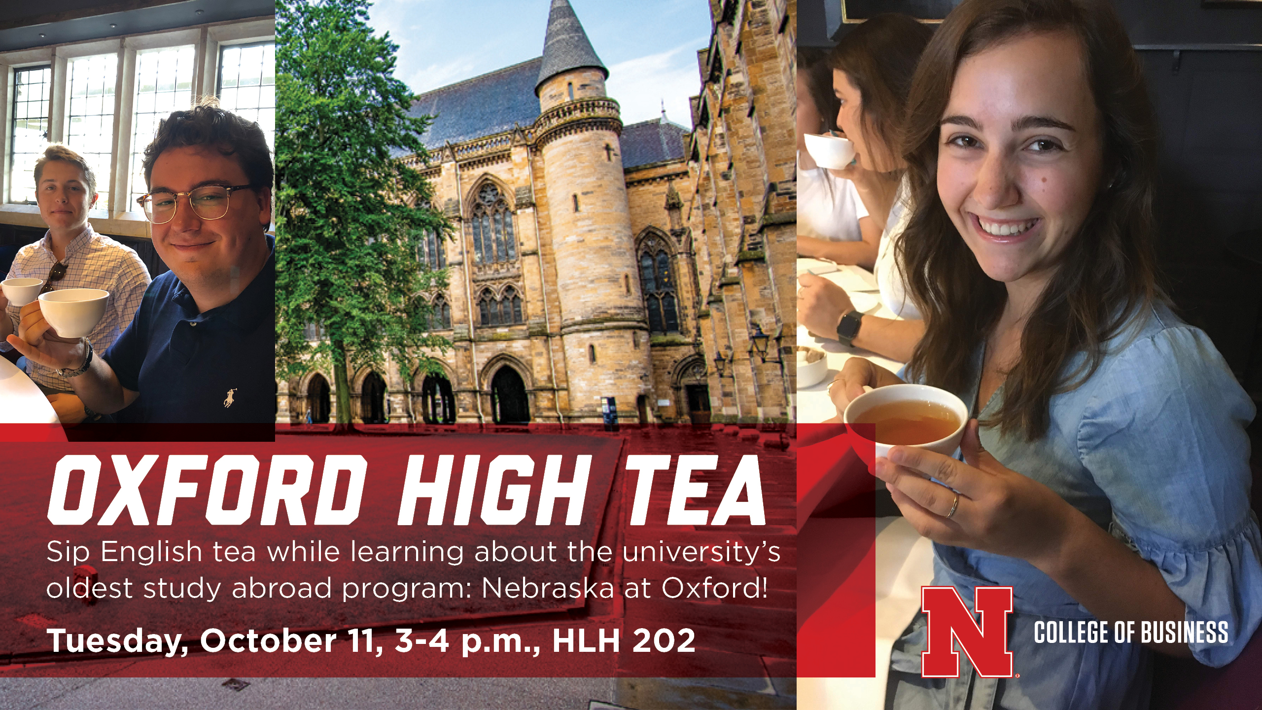 Oxford High Tea | Tuesday, Oct. 11, 3-4 p.m. | HLH 202