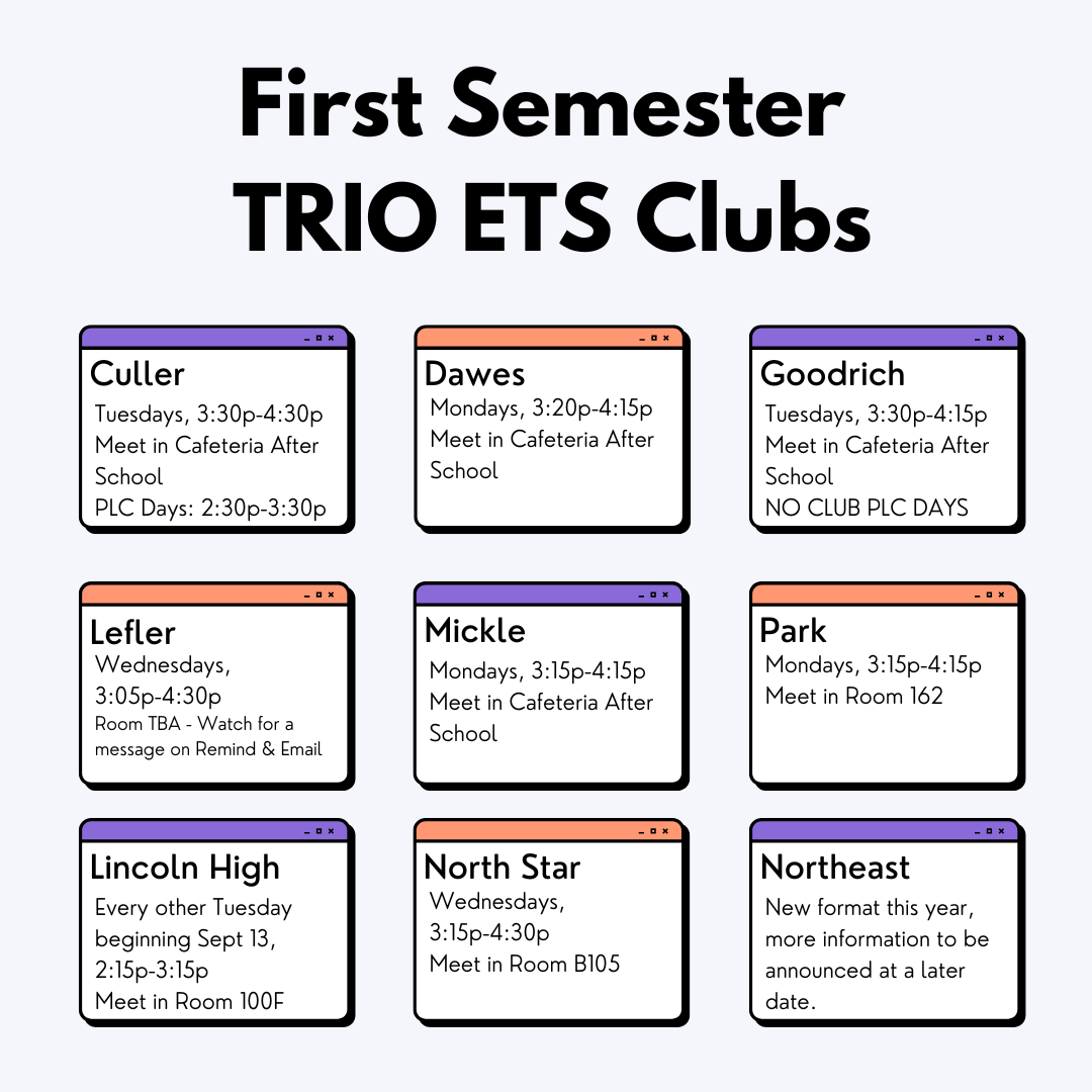 First Semester ETS Clubs