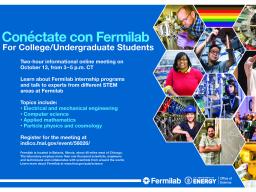 Conéctate con Fermilab, Online Meeting Invitation