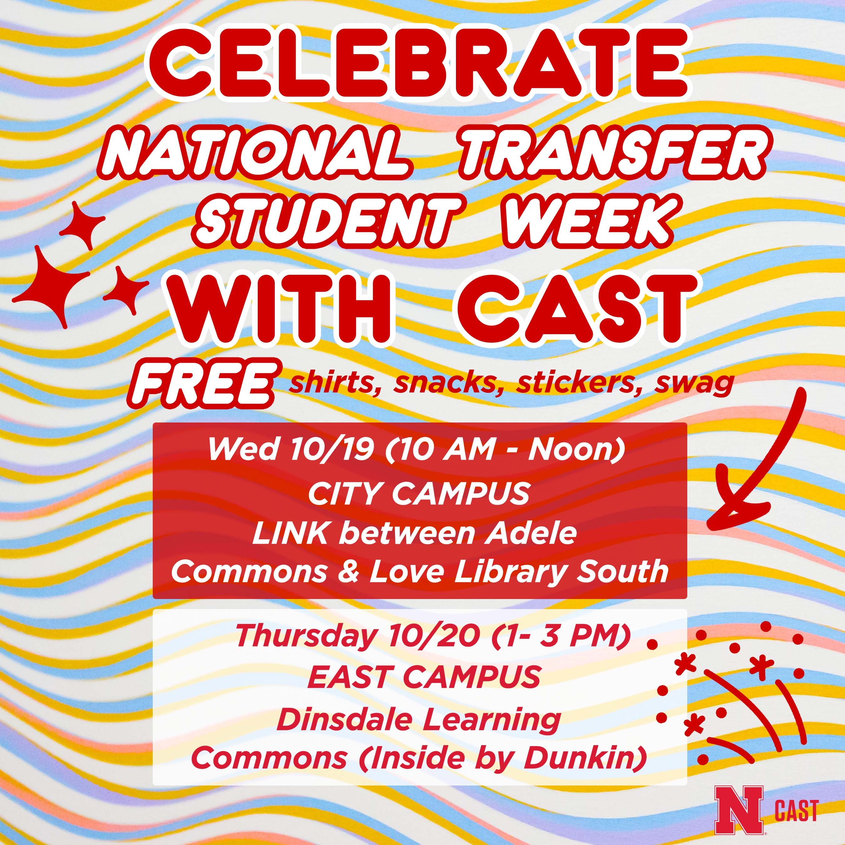 Celebrate 2022 National Transfer Student Week w/ Cast — Free Donuts, Coffee, T-shirts