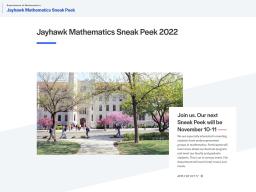 Jayhawk Mathematics Sneak Peek