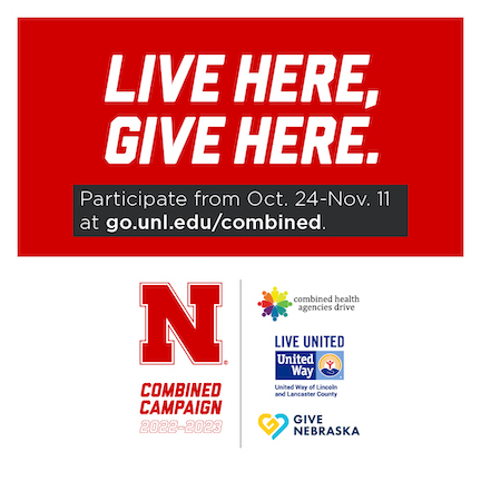 UNL Combined Campaign is open now for pledges.