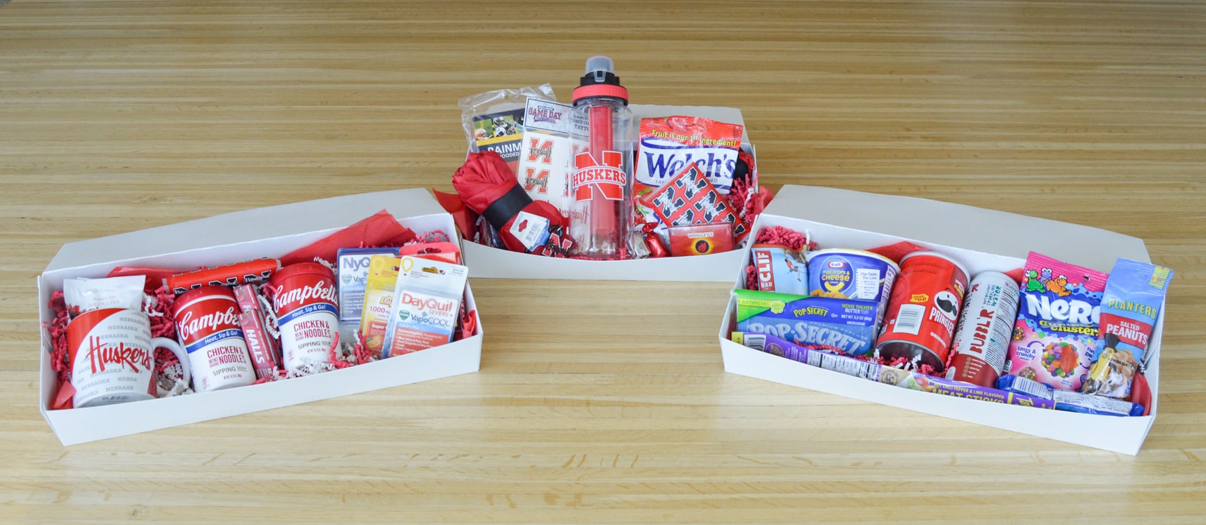 Care packages of assorted treats are available through University Catering.