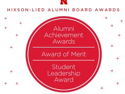 Nominations for the Alumni Achievement Awards, Award of Merit and Student Leadership Award are due Dec. 2.