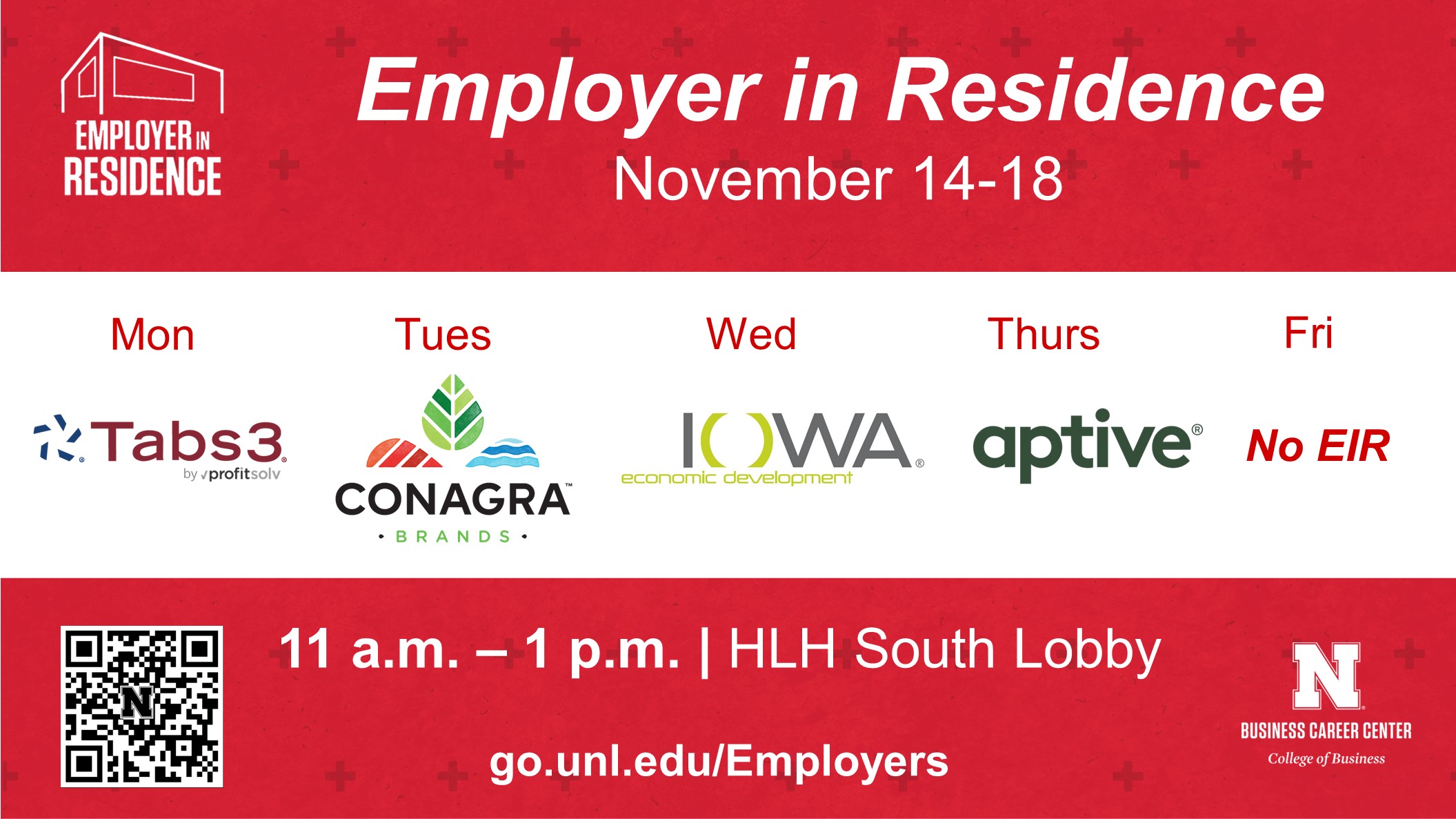 Employer in Residence | November 14-18