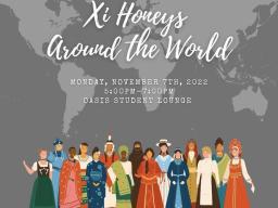 Delta Xi Nu Sorority, Inc. is hosting Xi Honeys Around the World from 5 to 7 p.m. November 7 in the OASIS Lounge.