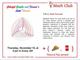 Math Club: Colorful Graphs and Fermat's Last Theorem