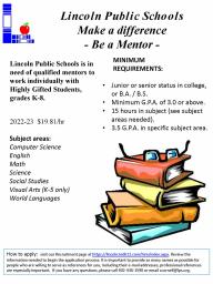 LPS Mentor Program