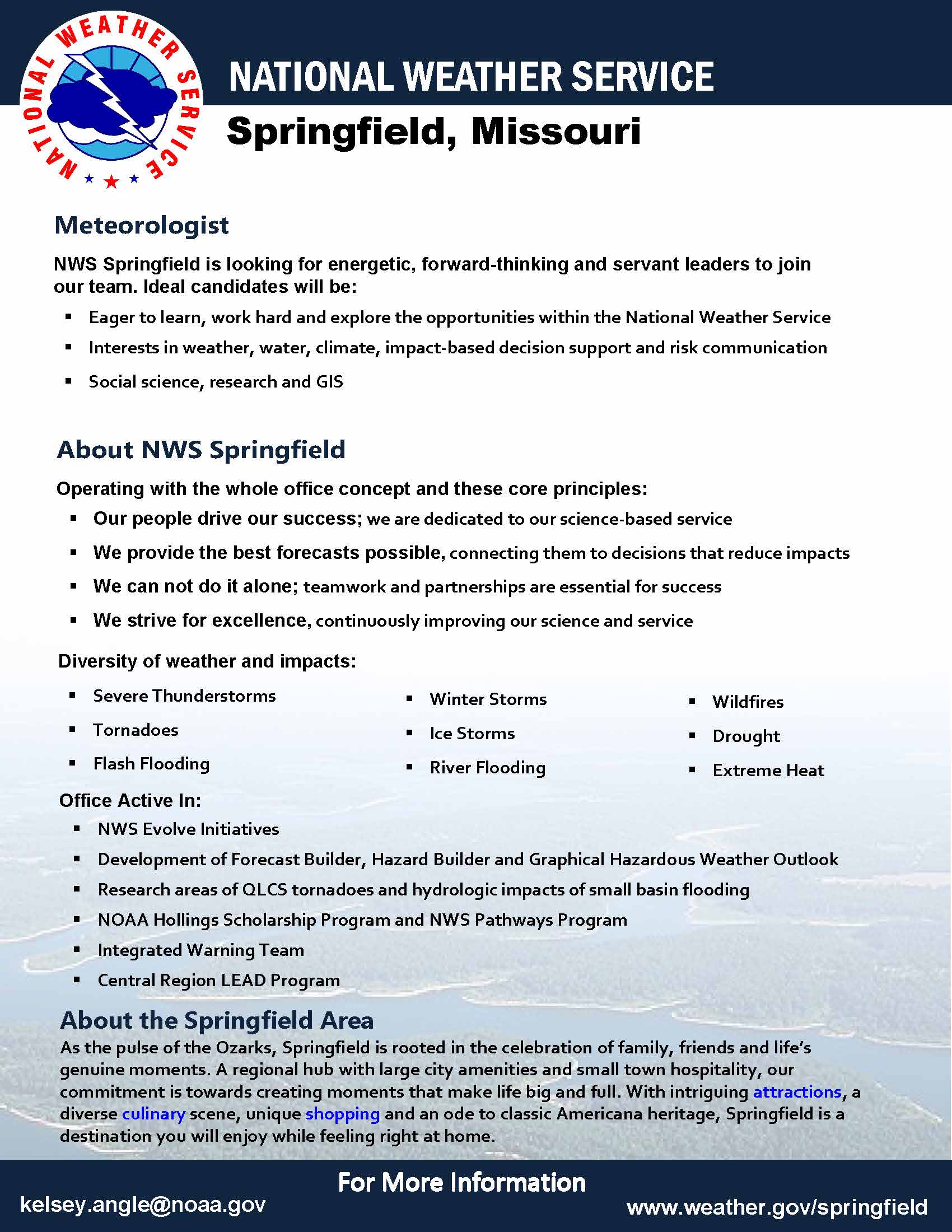 NWS WFO Springfield, MO Meteorologist Opening