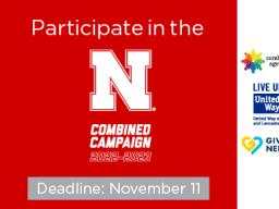 The annual United Way/Combined Health Agencies Drive of Nebraska campaign opened Oct. 24 and continues through Nov. 11. The drive benefits more than 145 local agencies that assist members of the community.