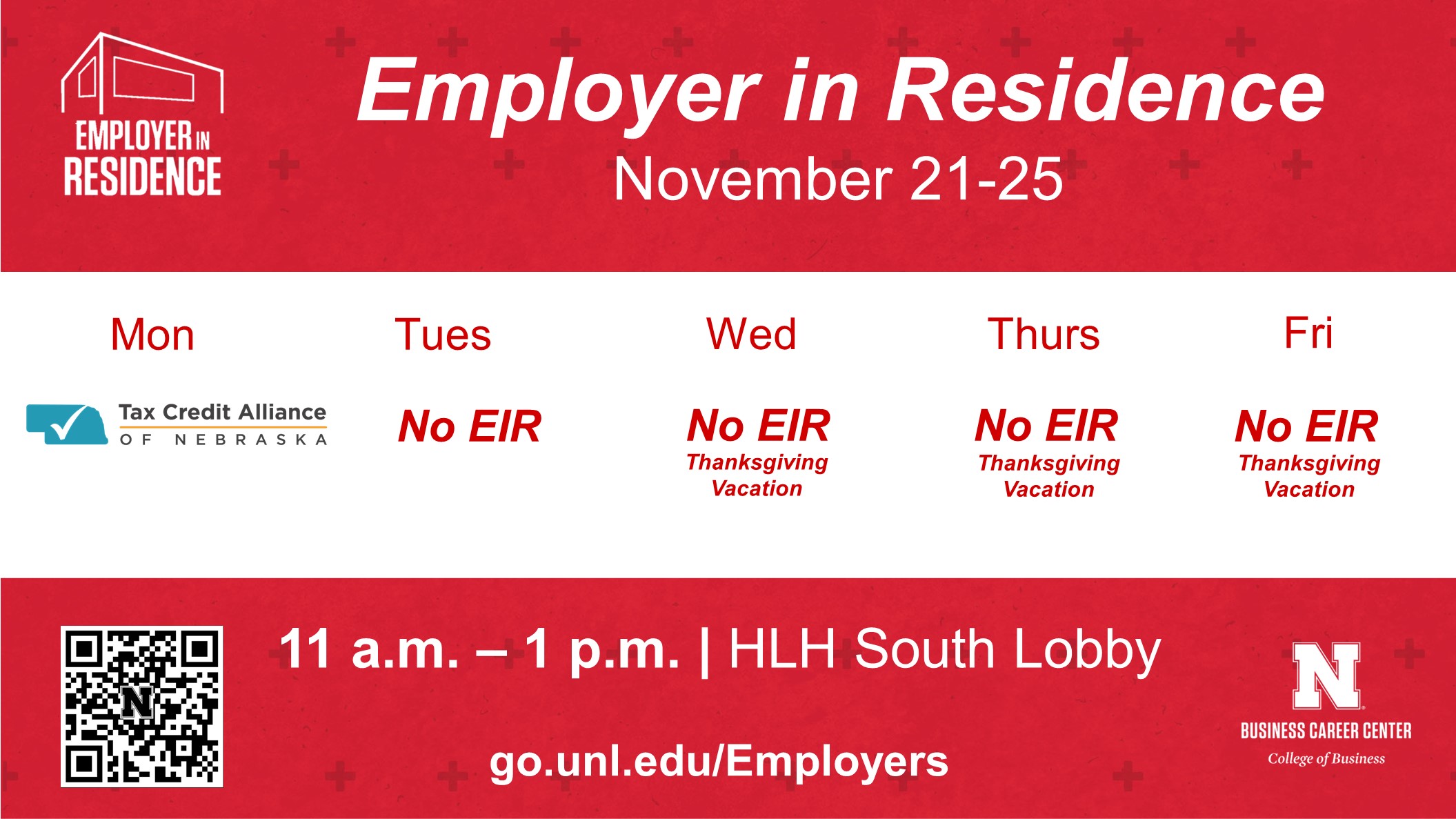 Employer in Residence | November 21-25