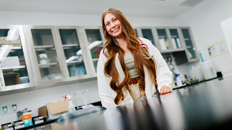 Ranger Quill Gunville is a veterinary technology major from Eagle Butte, South Dakota, and is Minecoujou Lakota from the Cheyenne River Sioux Tribe. As an undergraduate, she’s conducting research, helping build inclusive spaces for students to thrive and 