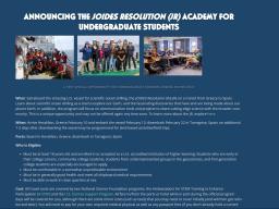 Joides Resolutions (JR) Academy for Undergraduate Students