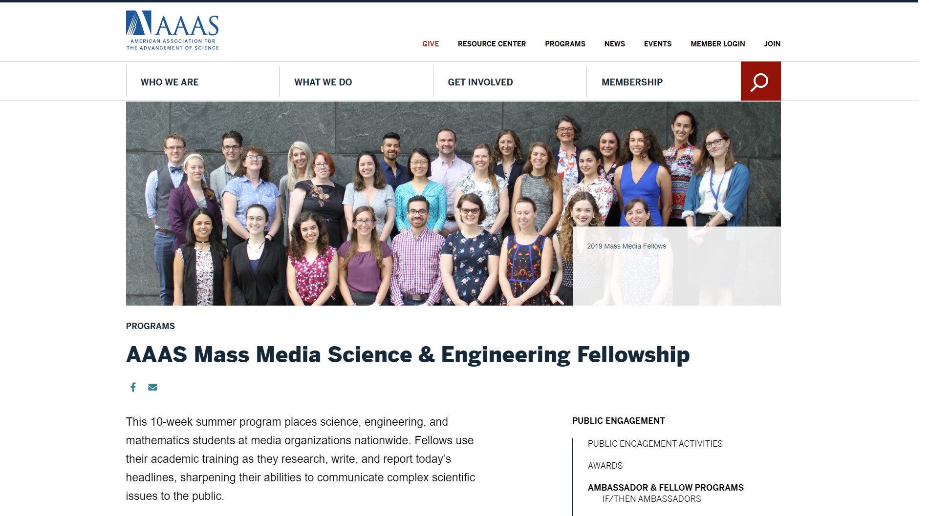 2023 Mass Media Science and Engineering Fellowship Opportunity