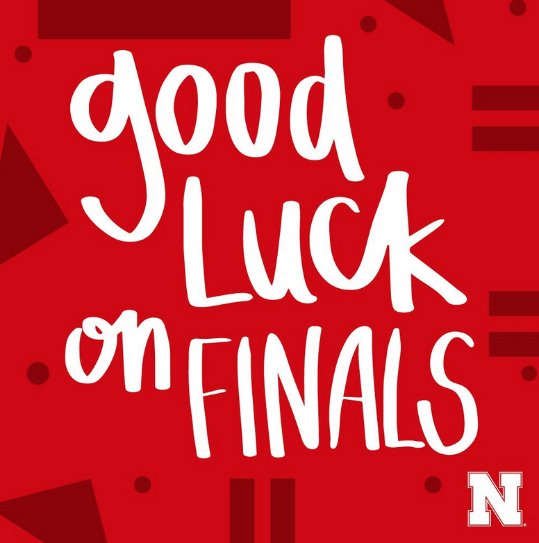 Good luck on your finals Huskers!!