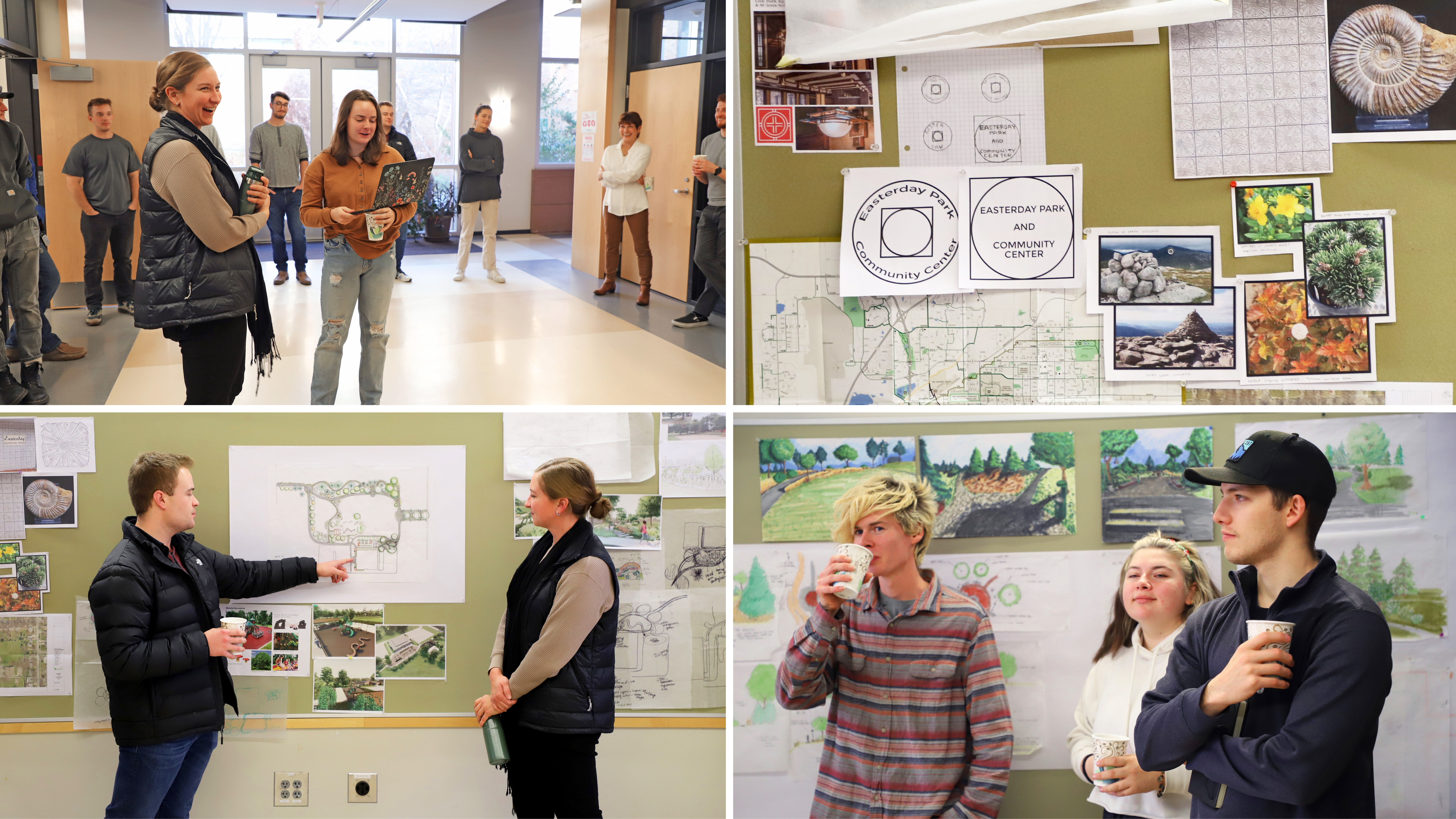 Plant and Landscape Systems 467 Planting Design students present their final projects to Kaylyn Neverve of Lincoln Parks & Recreation. 