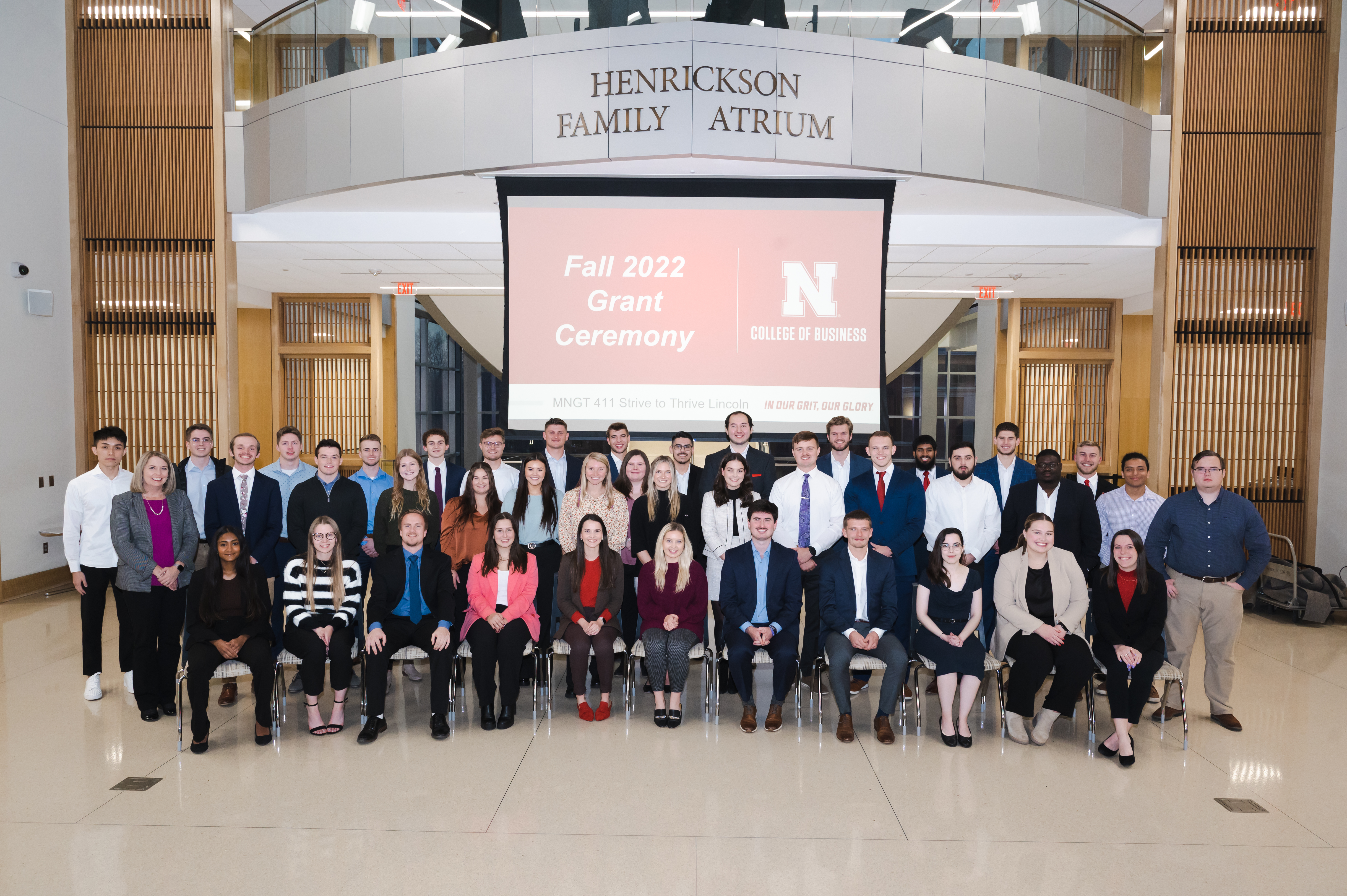 Members of the Fall 2022 Strive to Thrive Lincoln Class following their Grant Ceremony.