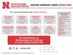 CAST Success Workshop Series Spring 2023
