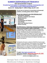 Georgia Tech EAS REU Summer 2023 Application Open