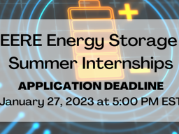 2023 EERE Energy Storage Internship Program