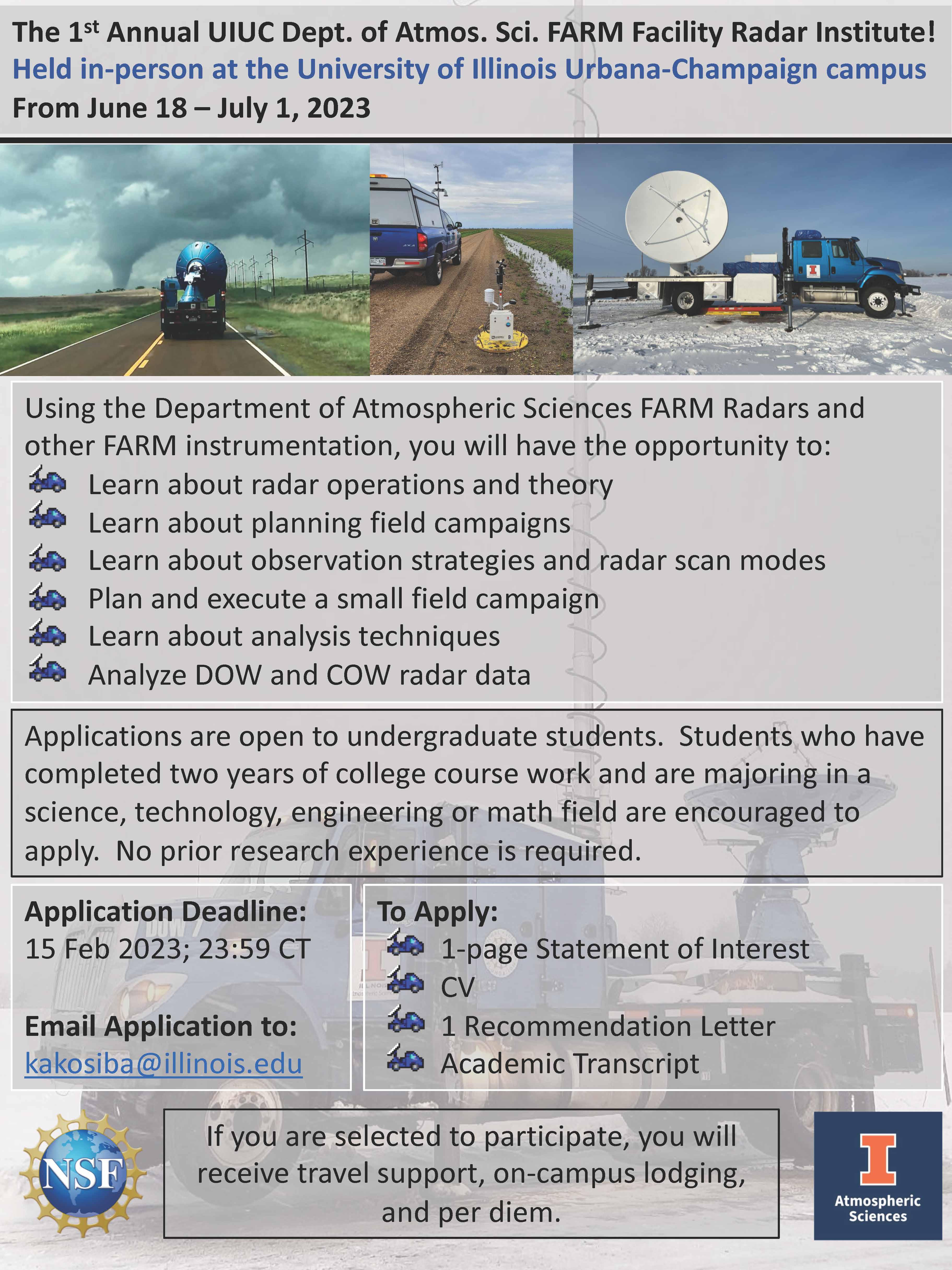 First Annual Summer Radar Institute at the University of Illinois