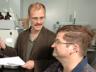 Dan Snow (left), collaborates in the Water Science Laboratory.