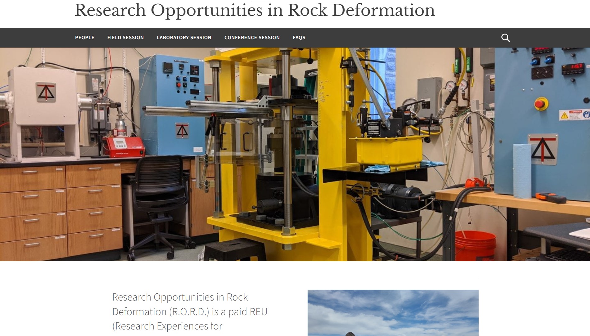 Research Opportunities in Rock Deformation