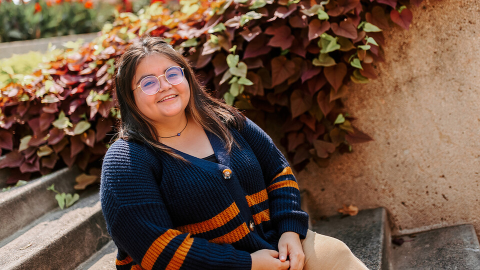Dulce Garcia, a senior from Wood River, Nebraska, is the 2023 recipient of the Chancellor's Fulfilling the Dream award. [Craig Chandler | University Communication]