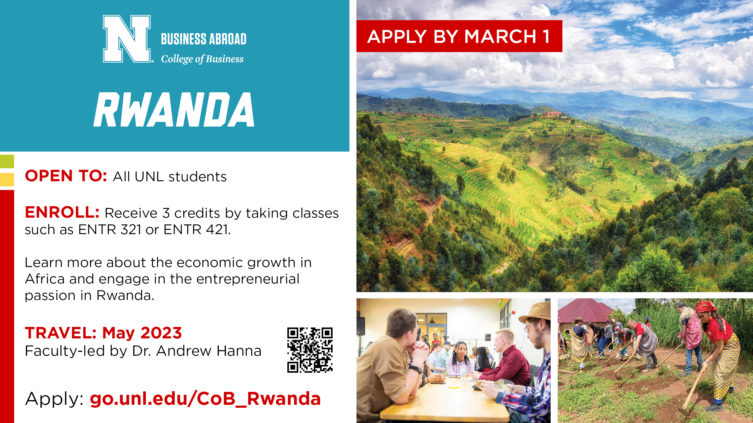 Study abroud in Rwanda this summer with the College of Business!